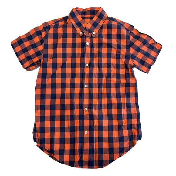 Chemise à Carreaux Flanelle Crewcuts Pour Garçon - Taille 10, Manches Longues, Col Avec Boutons - Occasion Très Bon état